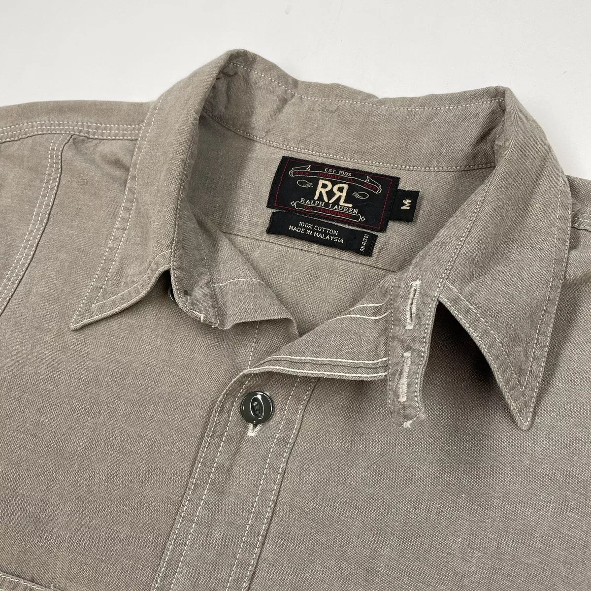 Rrl chambray top work shirt