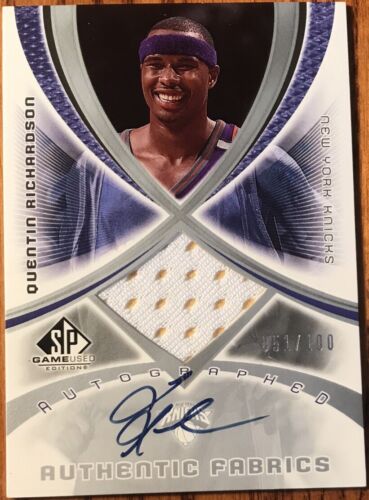 2005-06 SP Game Used Authentic Fabrics Autographs Quentin Richardson #’d 051/100 - Picture 1 of 3