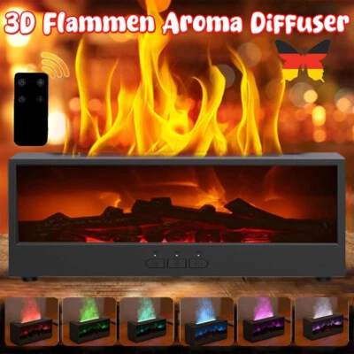 MARKENLOS Aroma Diffuser mit LED Kamin Duftöl Diffusor für Ätherische Öle mit 7 Farben DE