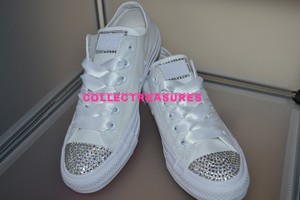 white diamante converse