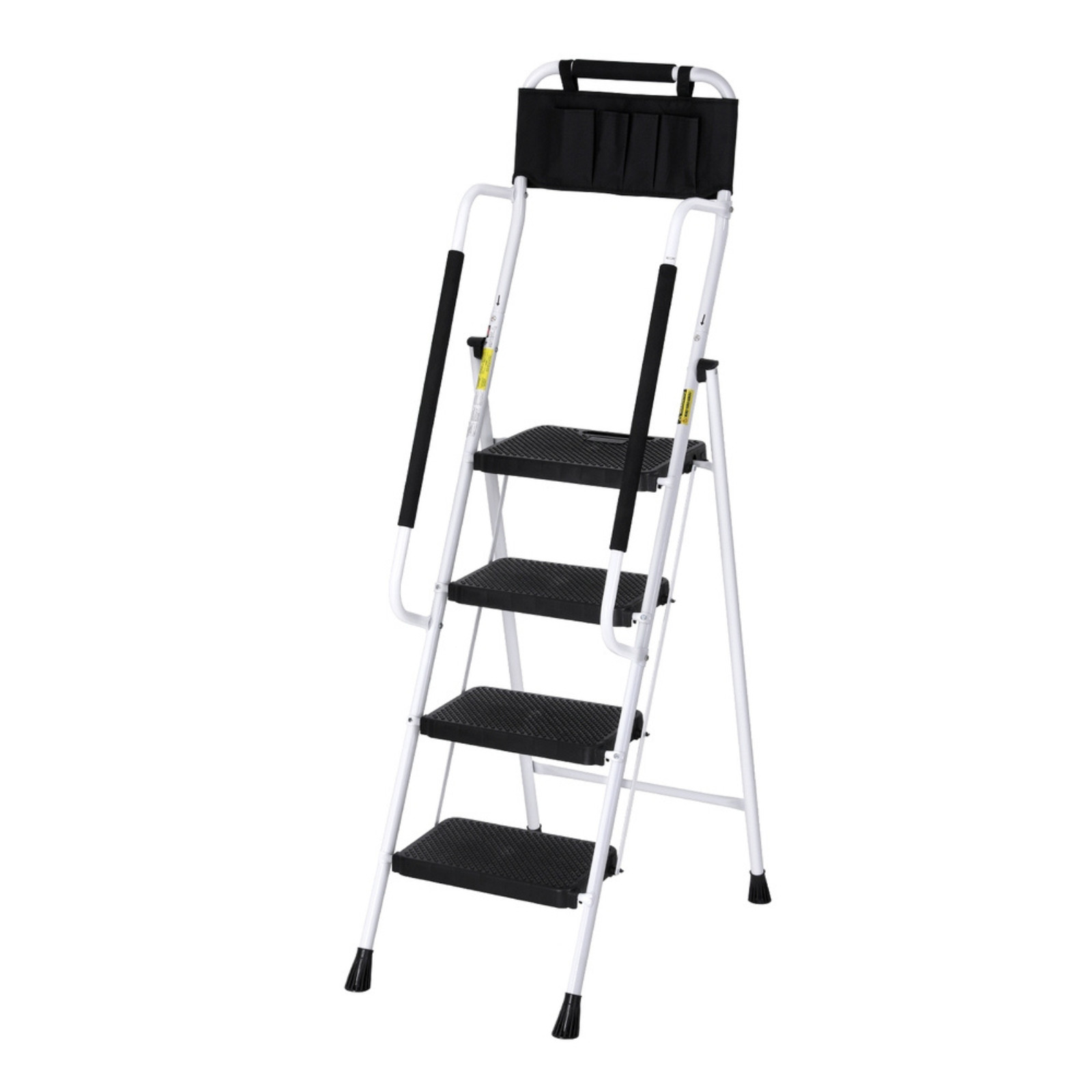 Giantz 4 Step Ladder Multi-Purpose Folding Steel Platform Tool Bag Handrails NEW