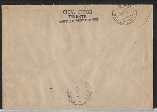 (S448) Trieste A.M.G. -V.G. Racc. in Tariffa Viaggiata - Imagen 2 de 2