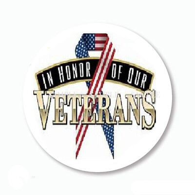 In Honor of Our Veterans Scrapbook Stickers Round Envelope Seals Favors Labels