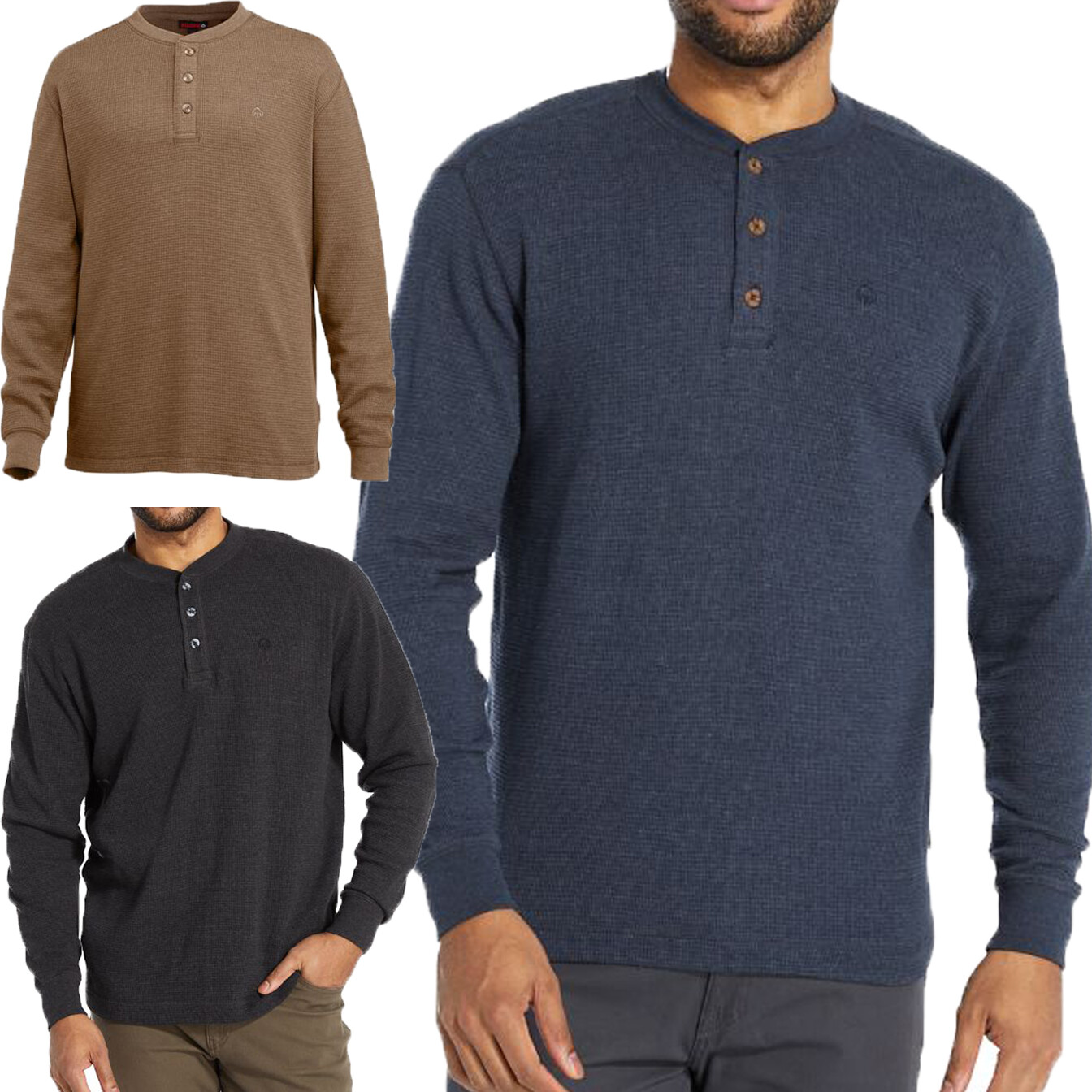 mens big and tall thermal henley