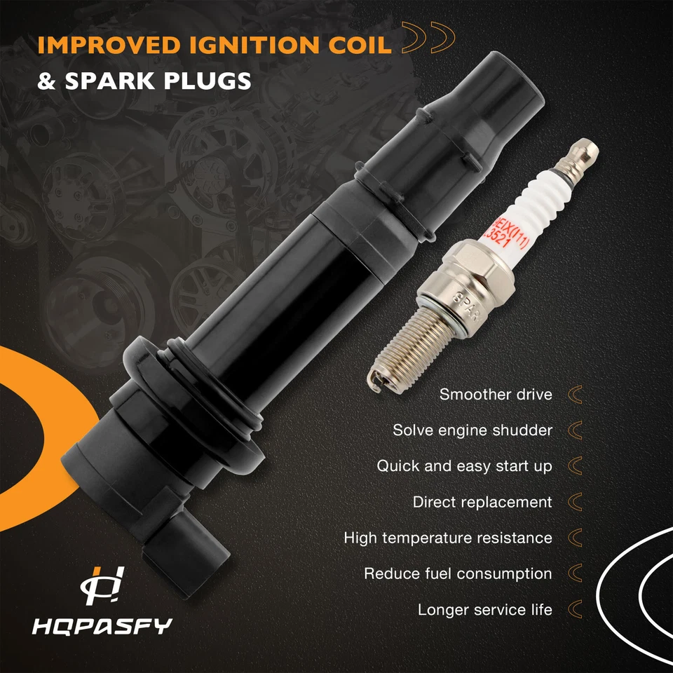 4x Ignition Coil & Spark Plugs Pack For 02-15 Yamaha FZS1 FZ1 YZFR1 YZFR6 Vmax - Image 2 of 4