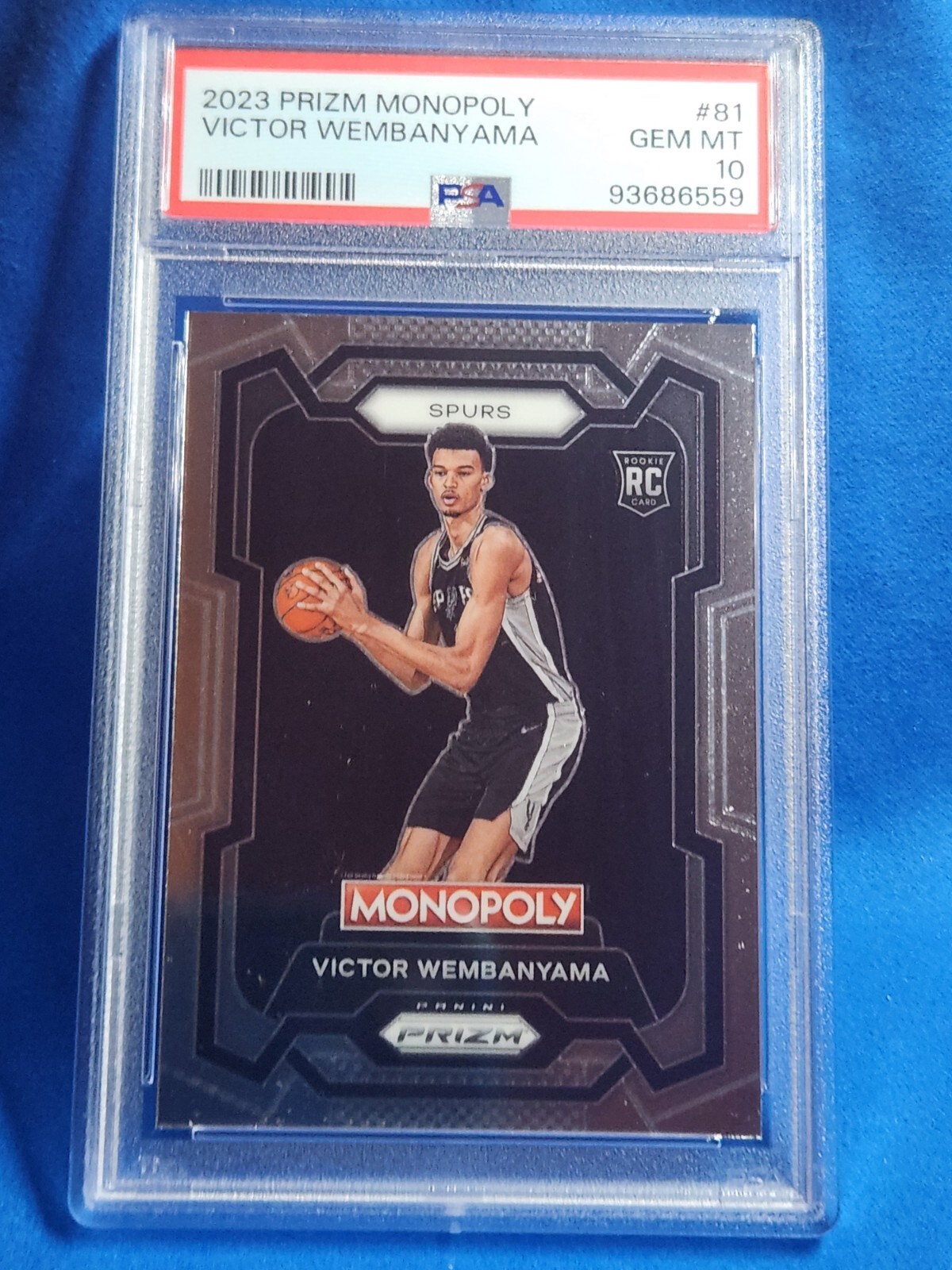 2023 Panini Prizm Monopoly Victor Wembanyama PSA 10
