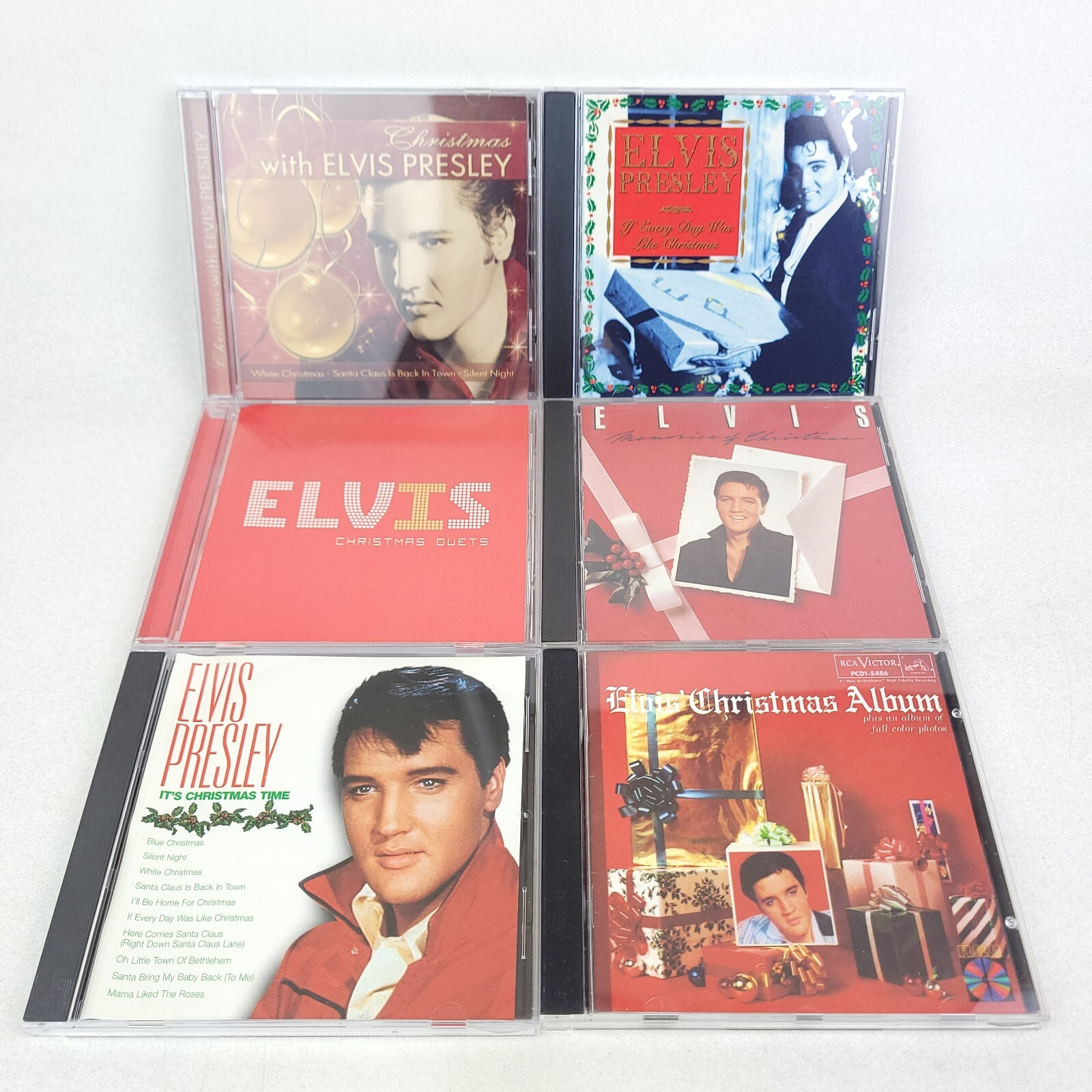 Lot 6 Elvis Presley Christmas CDs Vintage Memories of Christmas Duets POLISHED