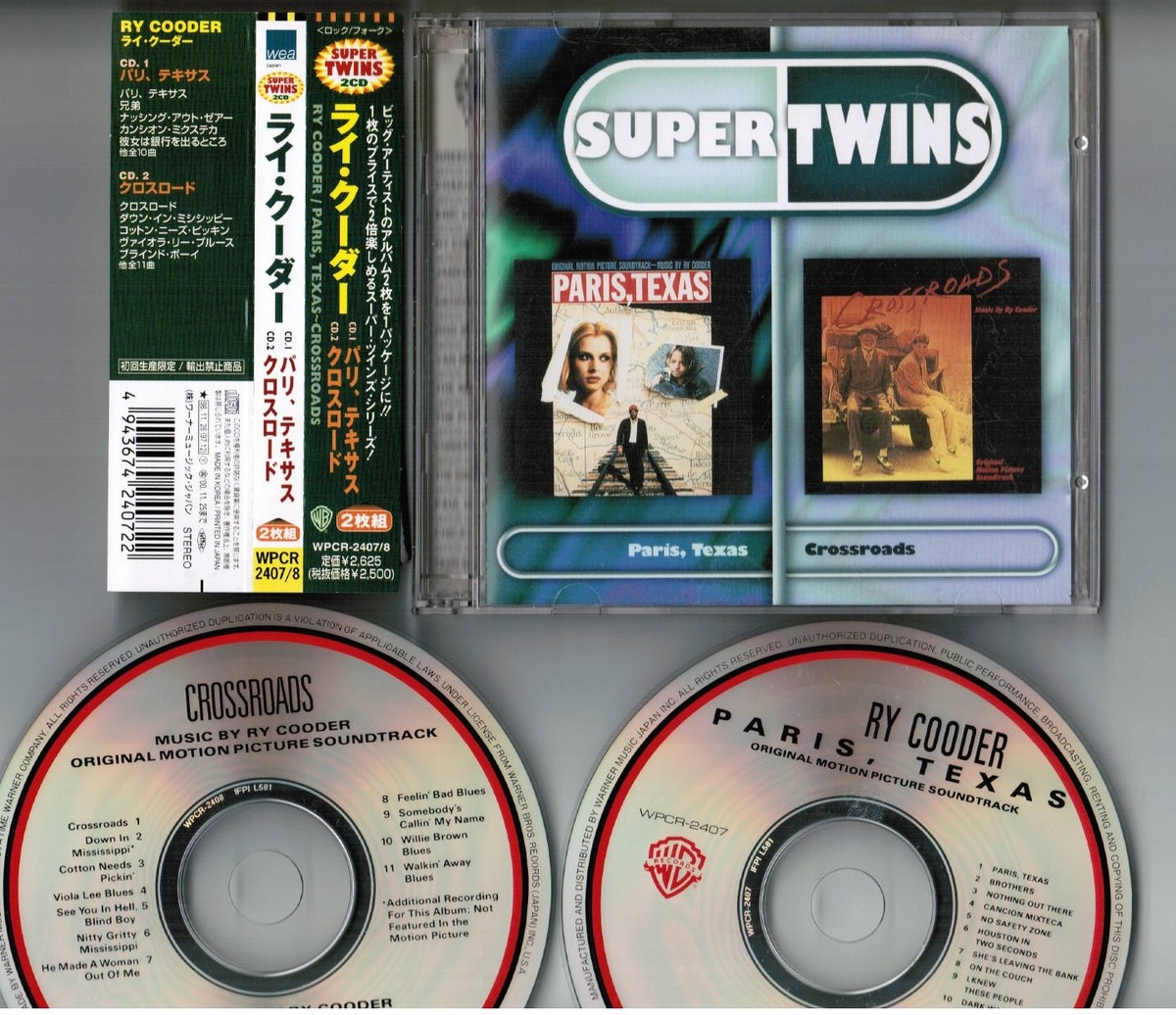 RY COODER Super Twins Paris, Texas + Crossroads JAPAN CD