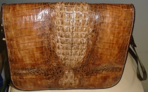 Vero Coccodrillo Brown Crocodile Leather Handbag | eBay Vero Coccodrillo Brown Crocodile Leather Handbag | eBay