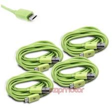 4X 6FT MICRO USB DATA SYNC CHARGER CABLE GREEN DROID HTC EVO ONE NEXUS 7 KINDLE