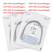 Alambres arco rectangulares Niti activados térmicamente para ortodoncia dental