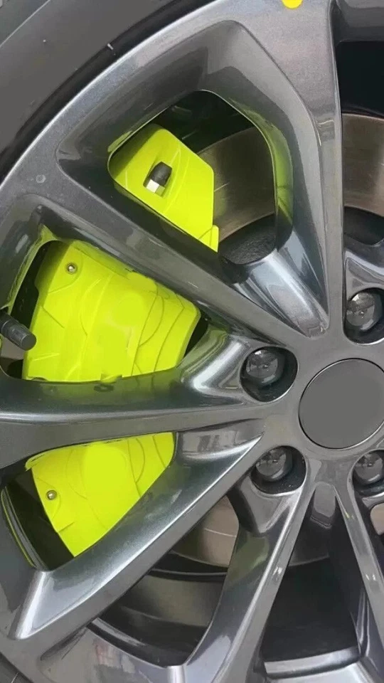 4Pcs For Land Rover/Range Rover Brake Caliper Cover Aluminum Fluorescent yellow Foto 2 de 4