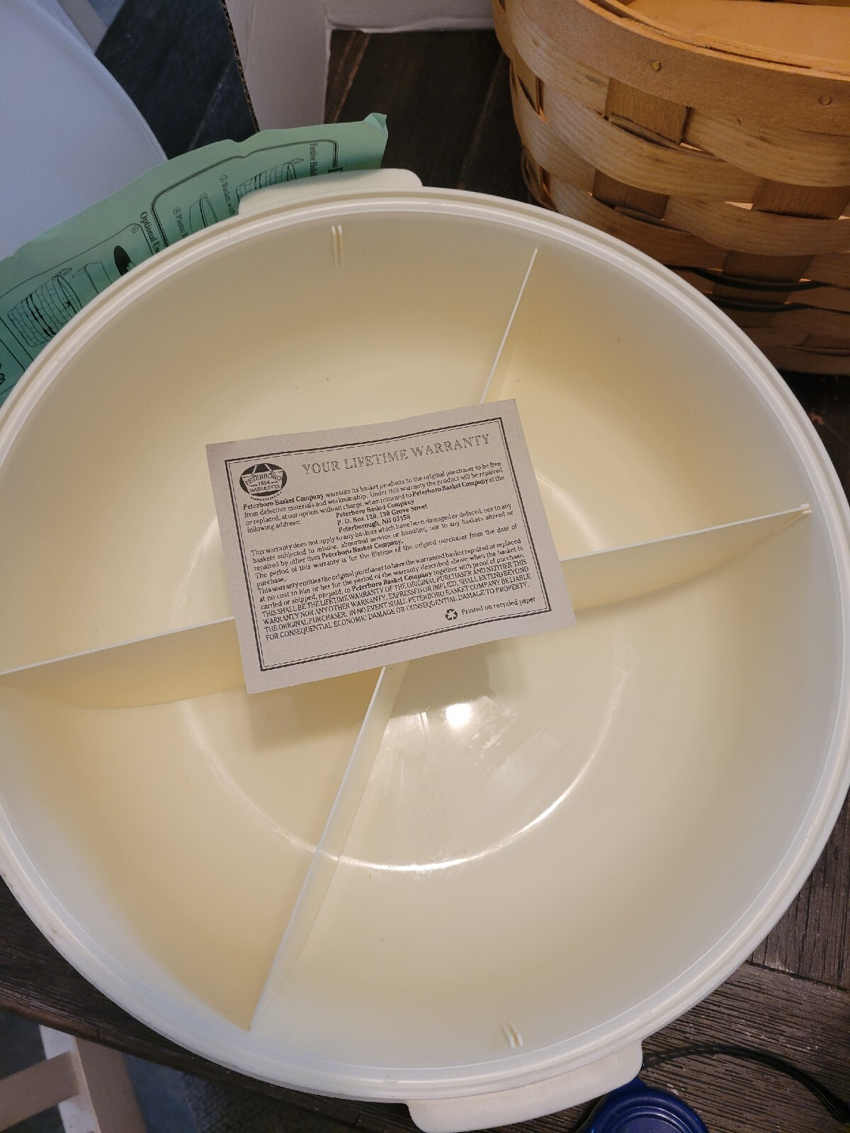 Peterboro Basket Company with Lid festive holiday server basket set