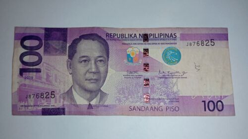 Philippines 100 Pisos 2019 Circulated Condition Foreign World Paper Money - Picture 1 of 2