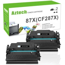 2PK 87X BK Toner Compatible With HP CF287X LaserJet Pro M501dn M506dn MFP M527dn