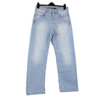 $520 Jacquemus The Straight De-Nîmes Mid Rise Denim Jeans Light Blue/Tabac Sz 30 — photo 1