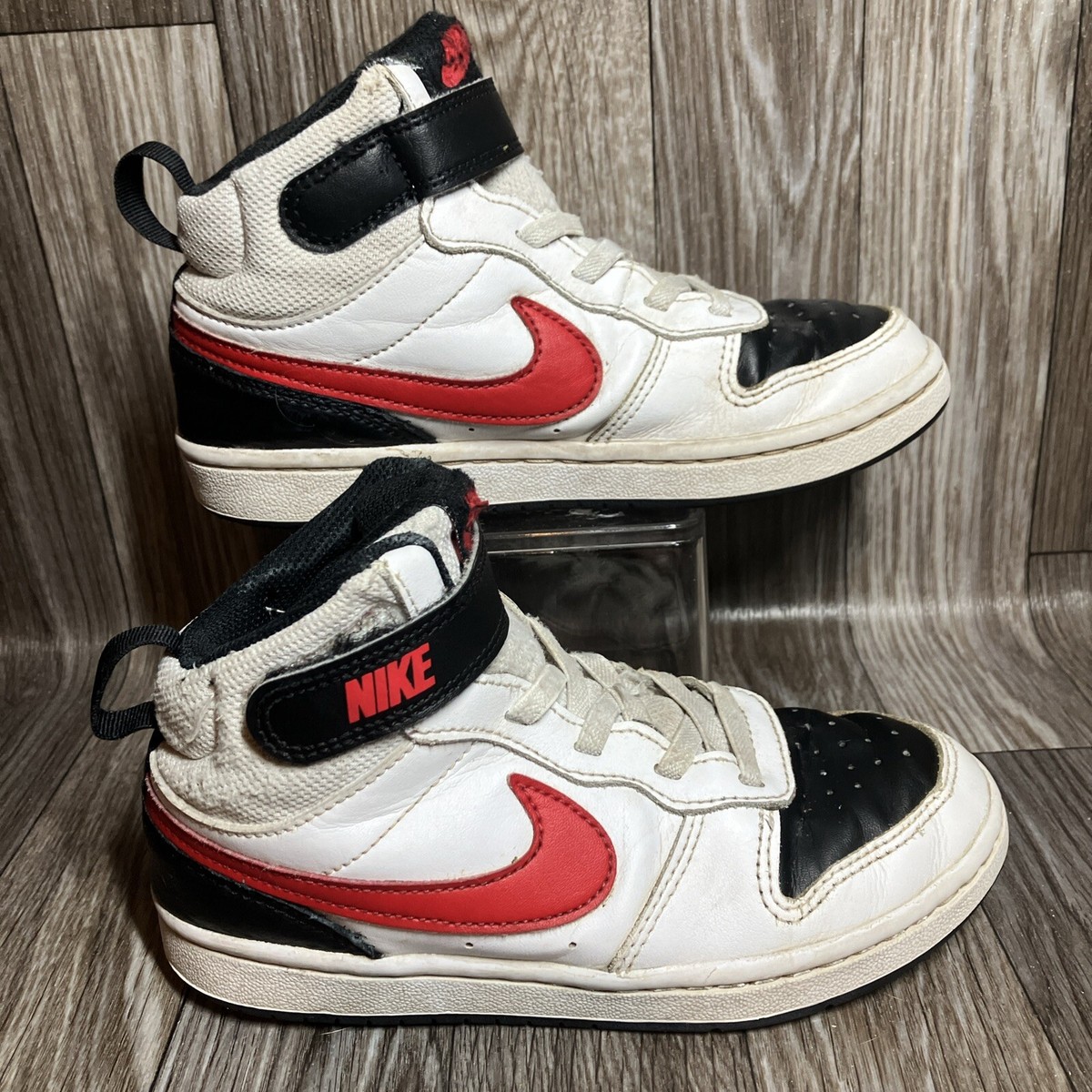 Nike Boy's Court Borough Mid 2 CD7783-110 Black/Red/White