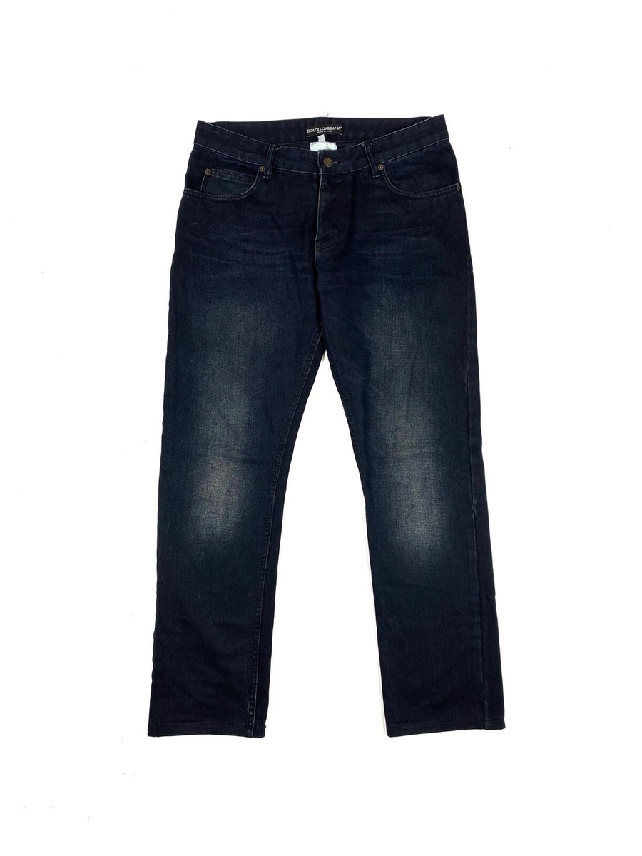 Dolce & Gabbana メンズ ワイド ストレート デニム サイズ50 Dolce & Gabbana #14 D&G Mens Dark Blue Jeans Denim Pant Size 32 | eBay