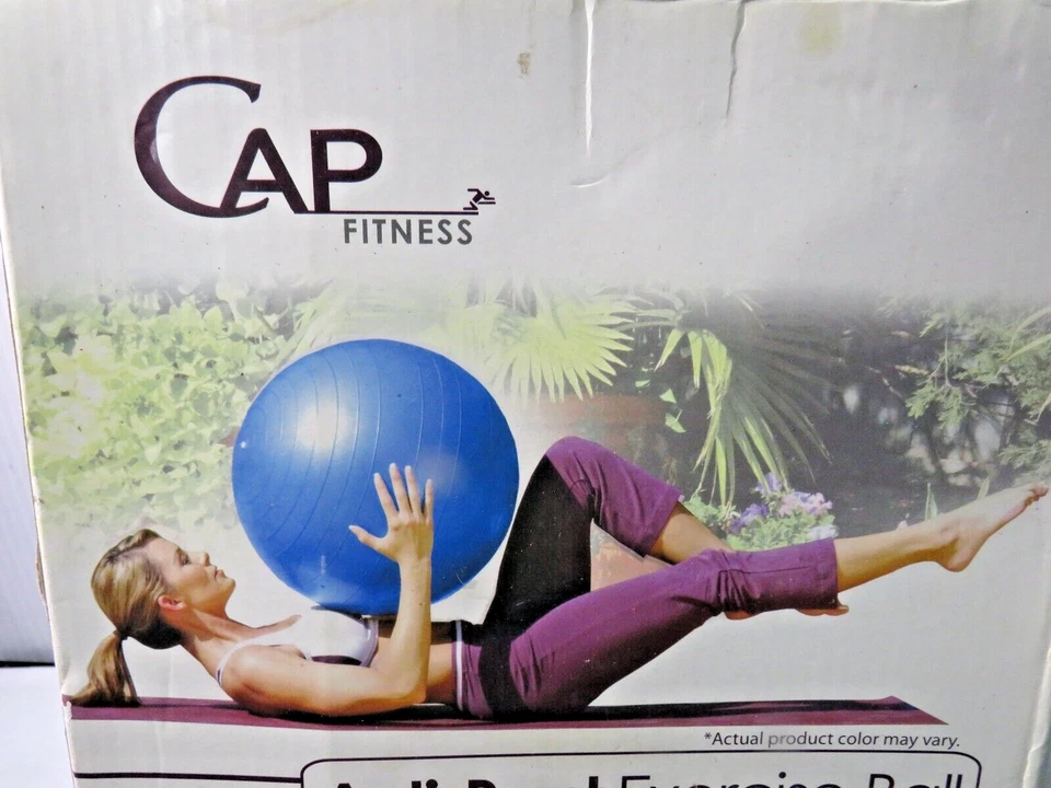 Anti Burst Exercise Ball Build Core Strength Back ABS Pump 65cm Cap Fitness new - Image 4 of 4