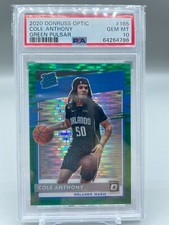 2020 DONRUSS OPTIC GREEN PULSAR PRIZM COLE ANTHONY RATED RC #165 PSA 10 GEM MINT