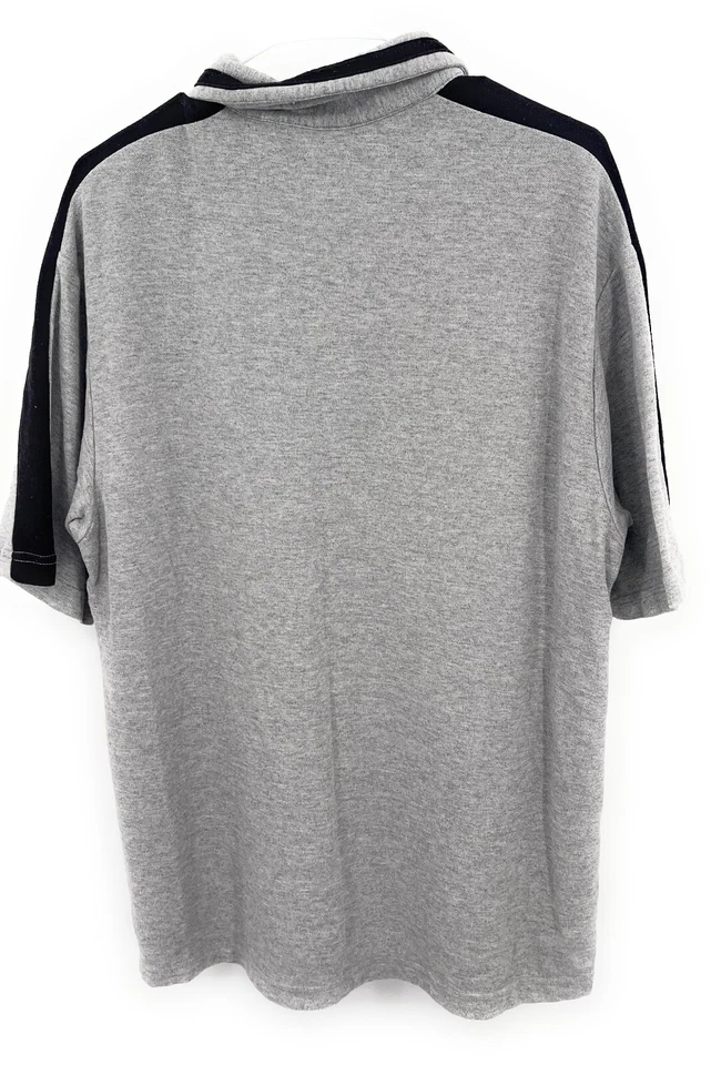 CAMISA POLO BAD BOY Vintage Años 90 Plateada Negra Logo Bordada Talla L Foto 3 de 4