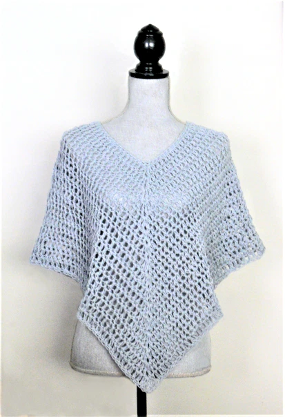 Crochet Pattern DIGITAL DOWNLOAD Posh Poncho w Hood 8 Sizes Girls to Women's 5X - Image 4 of 4