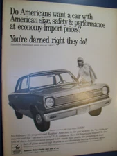 1967 AMC Rambler American large mag car ad -"darned right...sales are up 140%!)