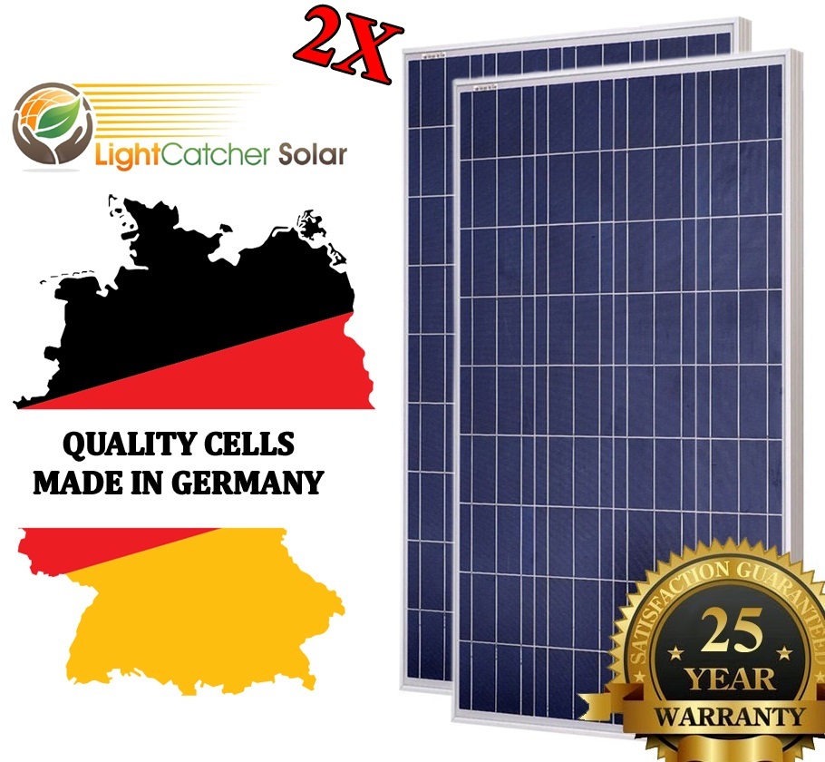 2*100 Watt Solar Panel,  200W 12V or 24 volt Off Grid RV Boa