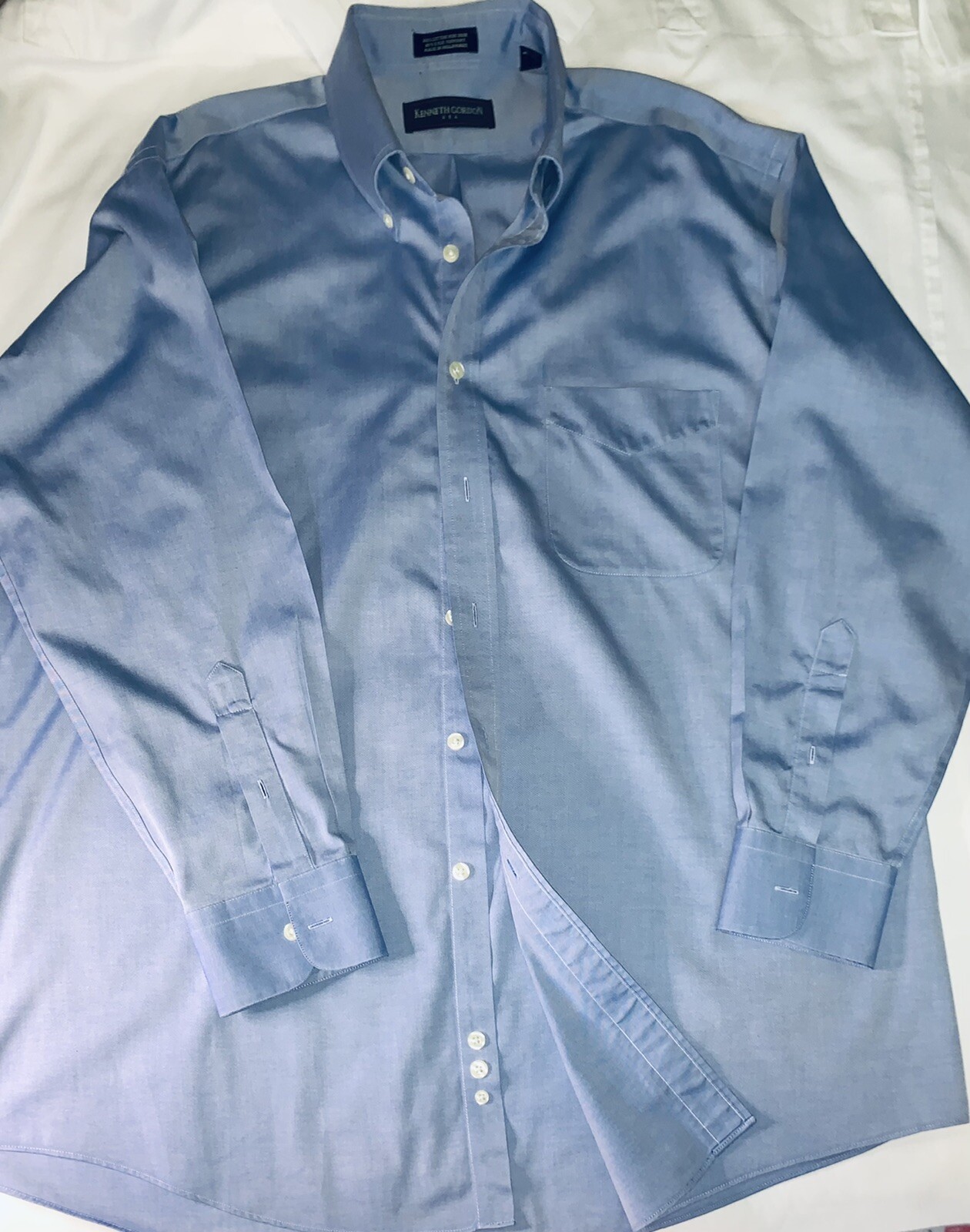 Men's Collared Shirt by Gordon Size 16.5/33 the color is Blue eBay