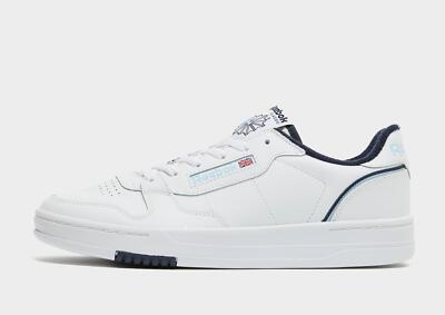 Authentische Reebok Phase Court  (Herren Größen: UK 9,5 - 11) weiß/marineblau