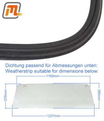 FORD Transit MK2 rear window rubber seal (only bus, for 1-wing rear door)