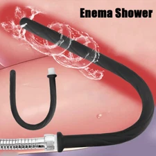 Shower-Enema-System Vaginal Anal Cleaner Tube Wash Silicone Colon Douche Nozzles