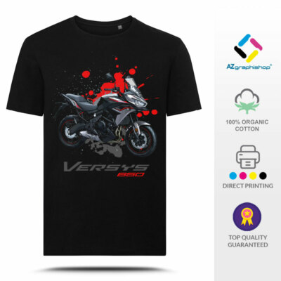 Versys 650 2022 On Red Splatter Style TS-KAW-014 Grafik T-Shirt