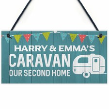 Personalised Caravan Sign Bunting Caravan Accessories Home Decor Friendship Gift