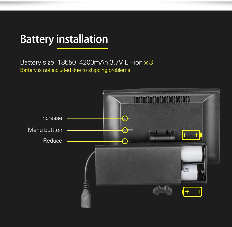5 Inch LCD Night Vision Camera Infrared IR 850nm Hunting Rifle Scope