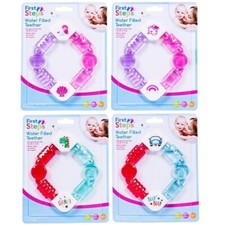 First Steps Baby Water Filled Teether Soft Ring Teething Sore Gums Soother