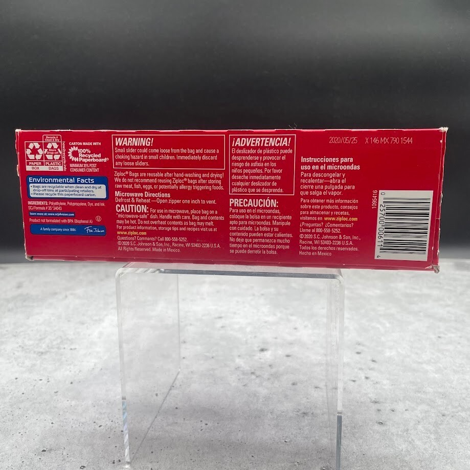 Boxes of Supreme Ziploc Zip Lock 30 Count 100 Authentic 180 Bags