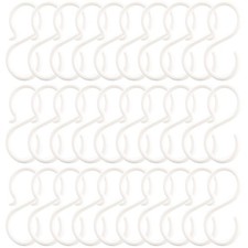 30 Pack 2.5 Inch Rubber White S Hook for Hanging Baby Headband Hair Accessori...