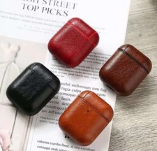 Set of 2x Different Leather Cases for AirPods 1st/2nd Gen 