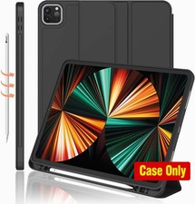 iPad Pro 12.9 Inch Case 2022/2021 with Trifold Stand, Pencil Holder, Auto Sleep