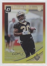 2018 Donruss Optic Rookies Red & Yellow Prizm Boston Scott #128 5h4