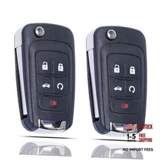 SUPALAND Flip Key Fob Shell Case Replacement Fits for Chevrolet Cruze Malibu