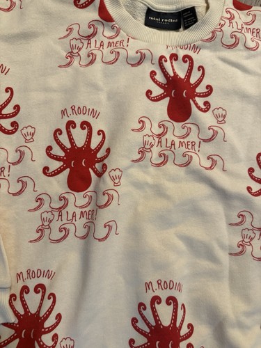 Mini Rodini Octopus Cream Sweatshirt Size 10-11 Years - Picture 2 of 4