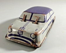 ARGO Gray  Blue Tin Car with Wipers 4 Inches Long