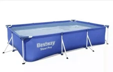 Bestway Steel Pro 9'10  X 6'7  X 26  Rectangle Above Ground Pool Swimming Pool