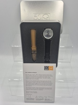 Lufthansa 50 Years Anniversary Watch Set Boxed Ltd Ed + Spare Strap