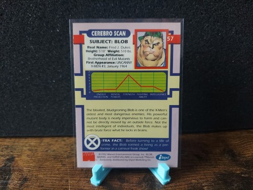 1992 Impel Marvel X-Men Super-Villains Trading Card 57 Blob - Picture 4 of 6