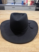 Akubra Snowy River Pure Fur Felt Hat Black, Genuine Australia, Size 56