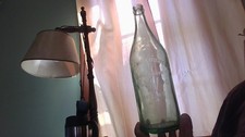 WEBER'S STAR BOTTLING WORKS ALBANY, N.Y.~LIGHT GREEN~1 PINT 14FL OZ~CHIP ON BASE