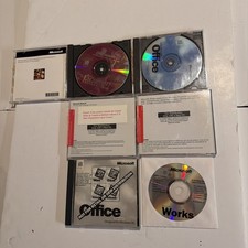 Lot of 6 Vintage Microsoft Software CD-ROM Windows 90s/2000s